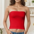 thumbnail image 2 of Gyexs Women's Seamless Comfort Bra with Longline Bottom for a Smooth Slim Fit and All Day Support, Red, Size One Size, 2 of 4