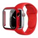 thumbnail image 1 of Cristal, funda y correa para Apple Watch, pulsera de silicona de 44mm, 40mm, 45mm, 41mm, 38mm, 42mm, 44mm para iWatch serie 3, 4, 5, 6, se, 7, 1 of 4