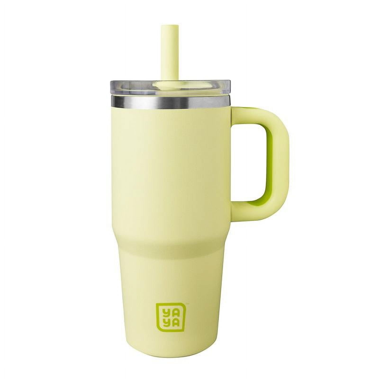 YAYA My First Travel Tumbler for Toddlers, Portable Stainless Steel Tumbler with Silicone Straw & Leak-Proof Lid, Insulated Bottle for 12+ Hrs of Cold Drinks