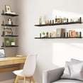 thumbnail image 5 of Fairy 10pcs Floating Shelves, Width 4.7 inches Wall Shelves, Home Wood Shelf Wall Mounted, Black, 5 of 7