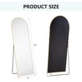 thumbnail image 2 of EDX Gold 64"x21" Arched Full Length Mirror with Metal Frame, Full Body Floor Mirror, Free-Standing Wall-Mounted Hanging, 2 of 7