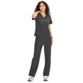 thumbnail image 1 of Set de limpieza COZYFIT, uniforme médico para mujer, gris oscuro, talla S, 1 of 8