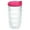 Fuchsia Lid, variant on Tervis  Clear & Colorful Lidded Made in USA Double Walled Insulated Travel Tumbler, Fuchsia Lid - 10oz Wavy