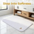 thumbnail image 4 of REGALWOVEN High-End Bathroom Rug - Ultra Plush Absorbent Microfiber Bath Mat, Non-Slip Machine Washable Shag Shower Rug White Banana Pattern 32" x 20", 4 of 5