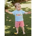 thumbnail image 5 of BemeyourBBs Boy Back to School Outfits Short Sleeve T-Shirts Plaid Shorts, 5 of 9