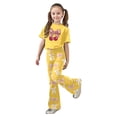 thumbnail image 3 of LRen Toddler Summer Clothes Girls 6t Cartoon Print T Shirt and Shorts and Flare Pants Set Crew Neck Comfy Pullover Tops Shorts 2 Piece Outfits Preppy Clothes, 3 of 6