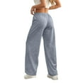 thumbnail image 4 of Cyglowse Baggy Wide Leg Sweatpants Women Lightweight Low Rise Sweatpants with Pockets Spring Comfy Yoga Pants Cotton Joggers Light Gray M, 4 of 7