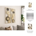 thumbnail image 5 of Pierced Disc Metal Wall Panels for Home Decor - Mounted Wall Art for Living Room, Bedroom, and Bathroom - Hanging Decor Accents for Entryway or Hallway Display - Set of 2, 32", Gold & Black, 5 of 11