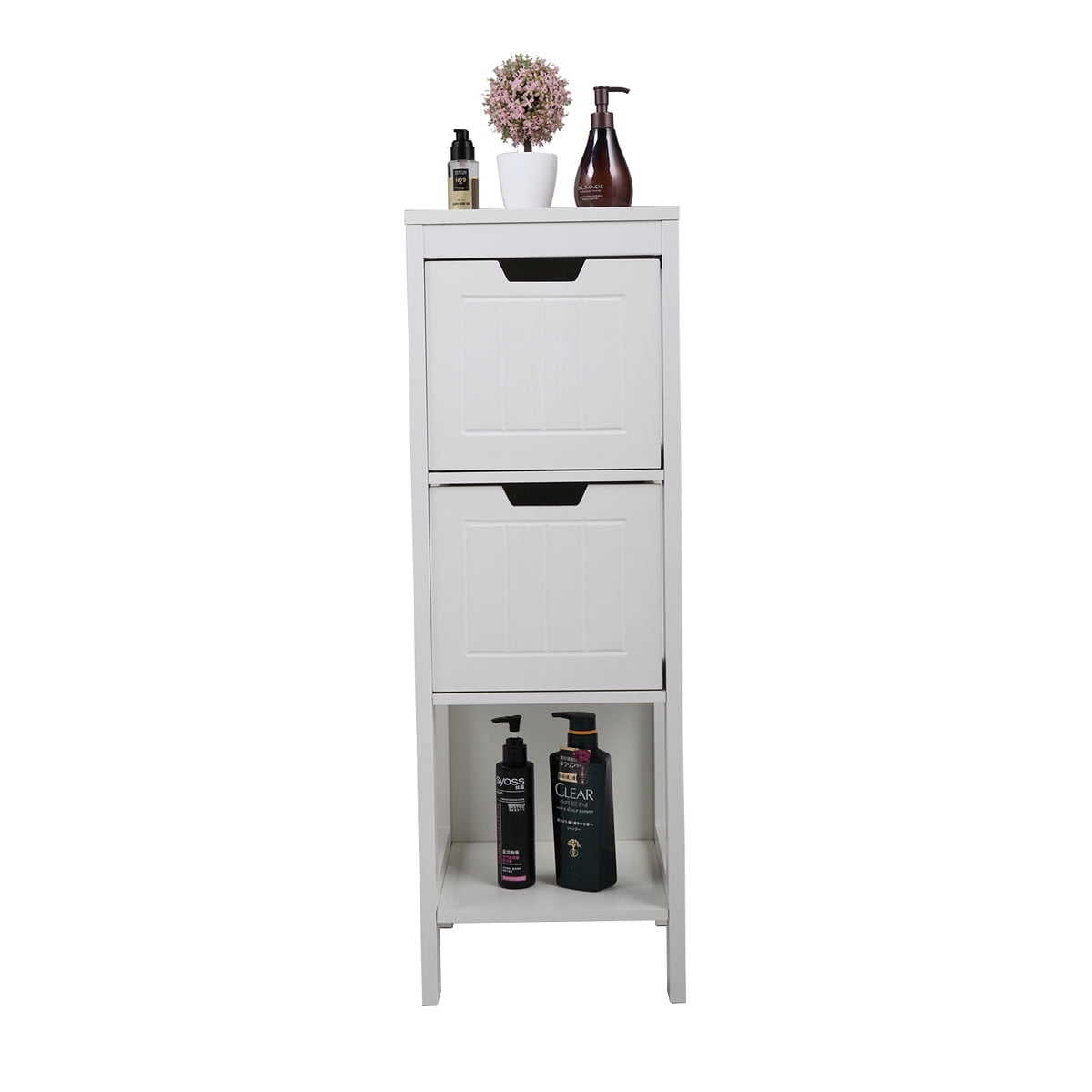 Lowestbest Bathroom Storage Cabinets, Side Storage Organizer Cabinet, Floor Bathroom Cabinets with 2 Drawers, Linen Tower, White Lowestbest Bathroom Storage Cabinets, Side Storage Organizer Cabinet, Floor Bathroom Cabinets with 2 Drawers, Linen Tower, White