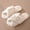 White, variant on JUSLIO Womens House Slippers Crisscross Cross Strap Fuzzy Plush Open Toe Slides Non Slip Flat Sole House Slippers Black