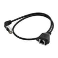thumbnail image 1 of Unique Bargains Câble d'Extension Réseau Ethernet Mâle à Femelle 8P8C RJ45 à Angle Bas 90 Degrés, 1 of 2