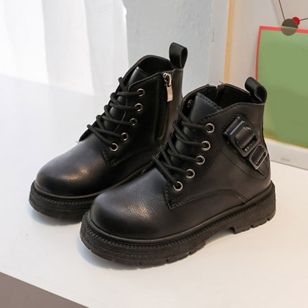 

TOWED22 Toddler Girls Boots Baby Boys Girls Snow Winter Boots Toddler Soft Sole Winter Warm Crib Booties Shoes Black