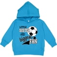 thumbnail image 2 of Inktastic Little Sister and Biggest Fan Soccer Player Toddler Hoodie, 2 of 4