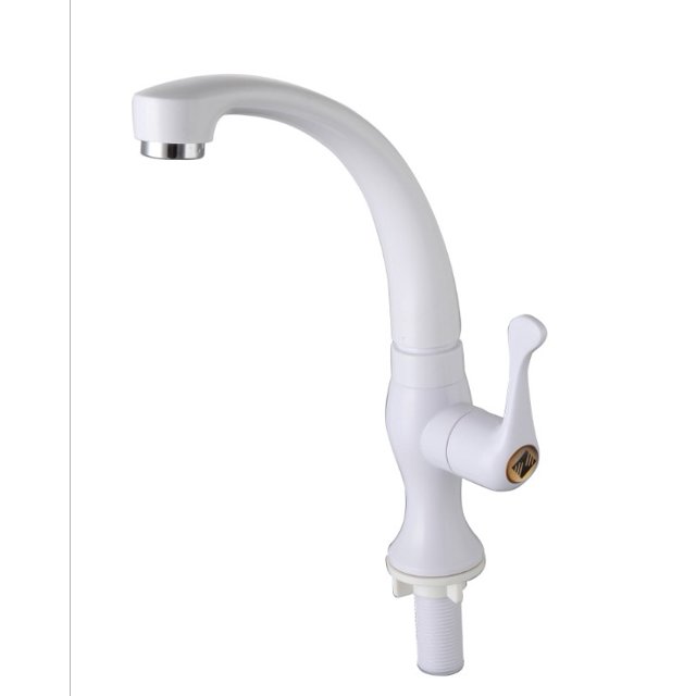 Grifo de agua fría y única de plástico ABS, fregadero de cocina, accesorios para lavabo de baño G1/2 (cola)