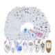 thumbnail image 2 of 40 piezas marca de agua pegatina para uñas impresión en color calcomanías para uñas conjunto de decoraciones de manicura, 2 of 7