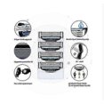 thumbnail image 2 of 32pcs 3-layer Razor Blades Compatible Gillette Mach Manual Razor Razor Blades For Men, 2 of 4