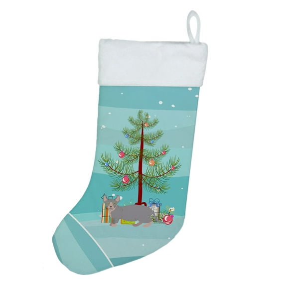 Dwelf #4 Cat Merry Christmas Christmas Stocking 13.5 in x 18 in
