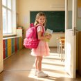 thumbnail image 3 of Ruffled Lace Bow Princess Backpack, Lightweight Nylon School Backpack With Wet Pocket Padded Straps for School Gym Travel, 3 of 4