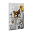 thumbnail image 2 of Stupell Industries Eclectic Dog and Rubber Duck Toilet Canvas Art, 16 x 24, by Matthew Piotrowicz, 2 of 7
