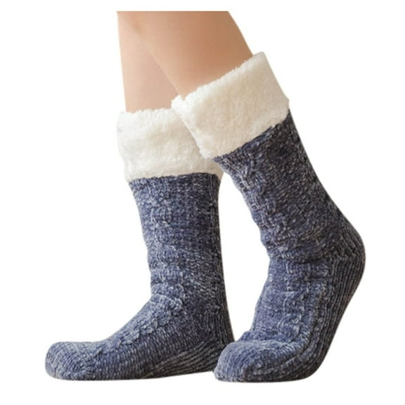 JeashCHAT Women Winter Cotton Socks Solid Thicker Anti-slip Floor Socks Carpet Socks