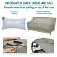 thumbnail image 3 of Duck Covers® Weekend Water-Resistant Outdoor Sofa Cover with Integrated Duck Dome, 85 x 35 x 35 Inch, Moon Rock, 3 of 14