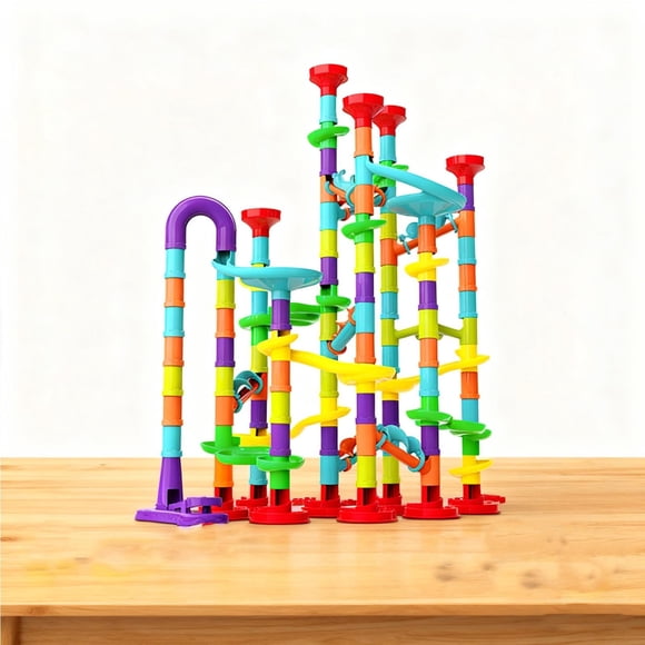 Variety Of Catapult Track Ball Slide Building Blocks DIY Maze Assembly Toys Suitable For 3-12 Years Old Boys And Girls Educational Puzzle Toys 142pcs
