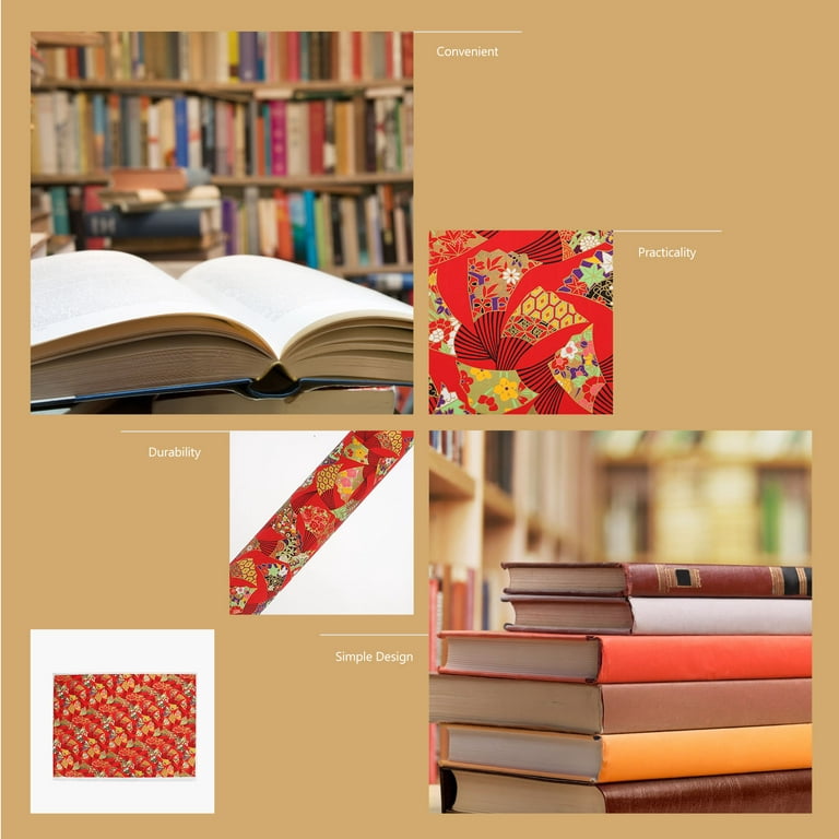 Kool 1 Sheet Gift Wrapping Paper DIY Book Wrapping Paper Holiday Gift Paper Wrappers, Size: 61x45cm, Red