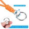 thumbnail image 4 of Uxcell 19" Paracord Lanyard Clasp Necklace Cord Strap Badge Holder, Orange 3 Pack, 4 of 5