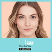 Maybelline Fit Me Matte + Poreless Liquid Foundation Makeup, 112 Natural Ivory, 1 fl oz