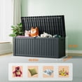 thumbnail image 4 of Magicshe 150-Gallon Weatherproof Resin Deck Box: UV Resistant, Lockable (Black), 4 of 21