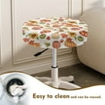 thumbnail image 4 of Renewold Pumpkin Sunflower Maple Leaf Stool Covers Elastic Round Bar Stool Cushion Padded Cover 14"-16" Breathable Saddle Stool Cover for Autumn Decor, 2 Count, 4 of 6