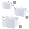 thumbnail image 6 of HANAMYA Storage Basket Organizer with Handle 12 Liter in White (Set of 4), 6 of 6