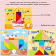 thumbnail image 2 of stanreset Kids Magnetic 3D Jigsaw Tangram Game for Children Learning Educational Drawing Board Games Toy Gift, 2 of 5
