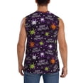 thumbnail image 4 of Haiem Men's Halloween Print Tank Tops Summer Sleeveless Cut Off Workout T-Shirts Fitness Vest Athletic Undershirts-3X-Large, 4 of 8