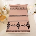 thumbnail image 5 of Erosebridal Boho Tribal Geometric Bed Sheets,Ancient Bohemian Aztec King Sheets For Adult,Orange Black 4 Pieces, 5 of 6