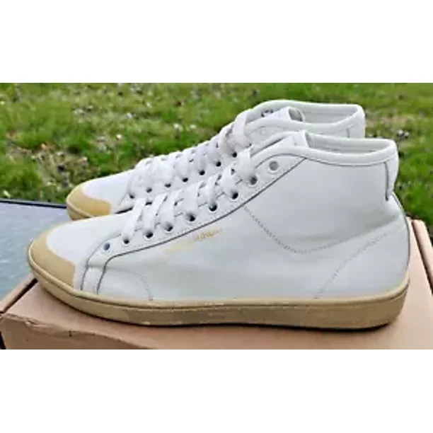 【SAINT LAURENT】美品 スニーカー COURT CLASSIC SAINT LAURENT COURT CLASSIC LEATHER SNEAKER WHITE NEW SEASON