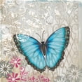 thumbnail image 3 of A Light Blue Butterfly Painting Print on Wrapped Canvas, 3 of 5