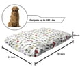 thumbnail image 2 of Floral Pet Bed, Various Endemic Wildflowers Botanical Spring Elements on a White Background, Chew Resistant Pad for Dogs and Cats Cushion with Removable Cover, 24" x 39", Multicolor, by Ambesonne, 2 of 4