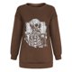 thumbnail image 5 of Sudadera extragrande de lana de manga larga con cuello redondo y estampado de calavera para mujer Pompotops gfhjh16839, 5 of 5