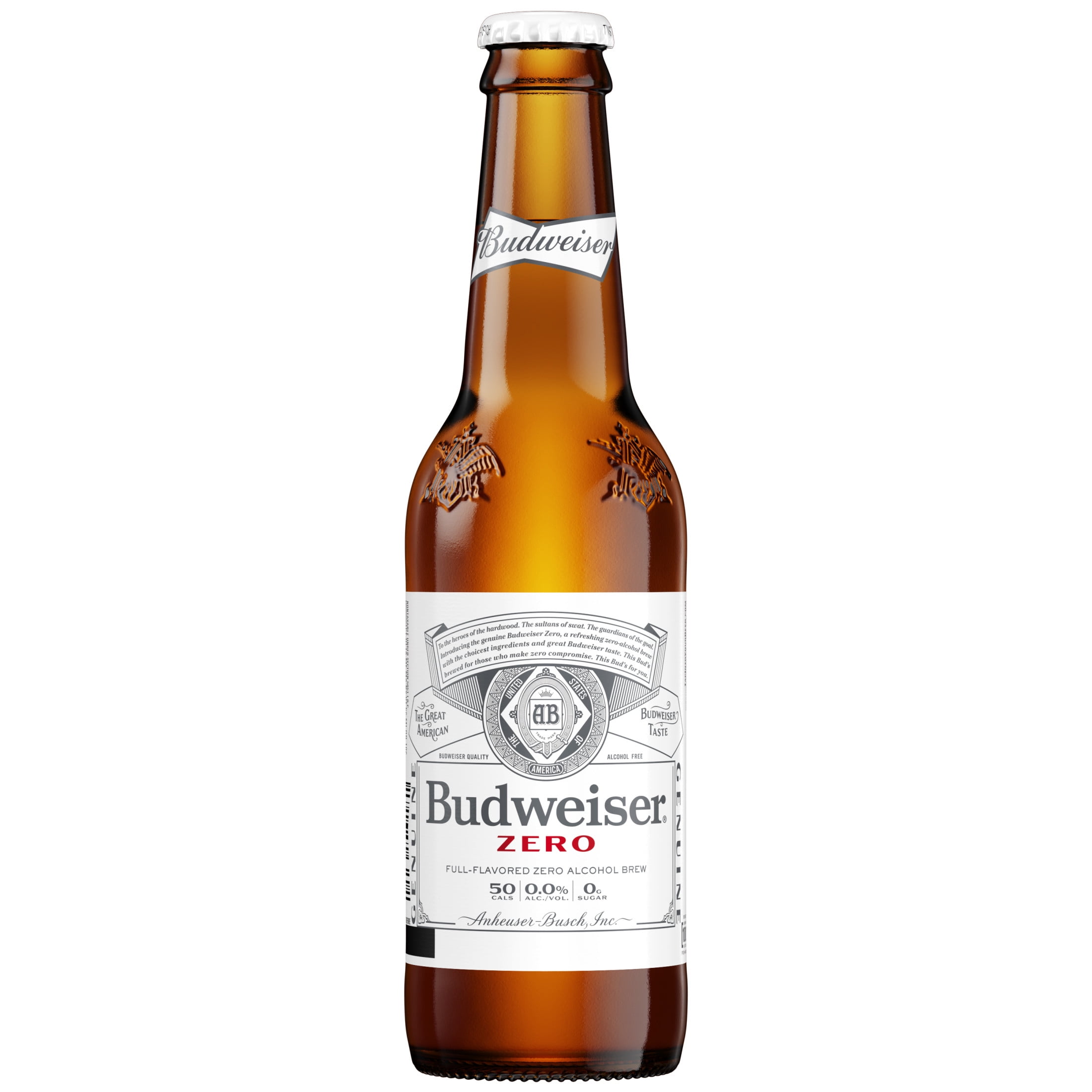 Budweiser Non-Alcoholic American Lager Beer 6 pack 12 fl oz Glass Bottles 0.0% ABV