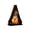 B001- Style A, variant on Triangular Witch Halloween Silhouette Lighted Ornament, Halloween Decorations Outdoor, Hanging Halloween Decorations, Bat Decorations for Halloween, Compact 6X4.5 in Battery