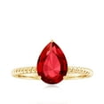 thumbnail image 4 of Rosec Jewels Pear Shape Lab Grown Ruby Engagement Ring for Women (2.9 Carat, AAAA Grade) - Ruby Ring with Surprise Diamond, 18K Yellow Gold, US 10.00, 4 of 8