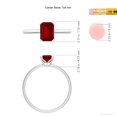 thumbnail image 5 of ANGARA Lab Grown 1 Ct Emerald-Cut Ruby Solitaire Classic Engagement Ring for Women in 14K White Gold (Size-7x5mm) | July Birthstone, Anniversary, Jewelry Gift for Women | Lab-Grown Ruby Ring, 5 of 7