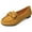 Yellow, variant on Lovskoo Women's Slip On Flats Sandals Round Toe Shoes Solid Colors Fashion Bow Knot Cozy Shoes Loafer Yellow