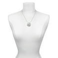 thumbnail image 3 of Delight Jewelry Silvertone Fleur di Lis - Round Seal Gymnastics Ring Charm Necklace, 18", 3 of 4
