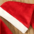 thumbnail image 5 of Autumn And Winter Christmas Bow Long Sleeve Short Velvet Patchwork Dress Hat For Children And Girls, 5 of 5