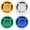blue,yellow,green,white, variant on 4pcs Shower Head Flow Restrictor, 1.5/1.8/2.5/3.0 GPM Shower Head Water Saver, Plastic, 0.56 0.54 0.21 in, Universal Size, 14mm Connector