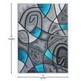 thumbnail image 5 of Masada Rugs Modern Contemporary Area Rug, Turquoise Grey Black (8 Feet X 10 Feet), 5 of 6