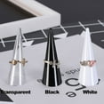 thumbnail image 2 of 1/5PCS Mini Fingertip Conical White Black Transparent Jewelry Show Acrylic Holder Jewellery Organizer Ring Display Stand TRANSPARENT 1PC, 2 of 8