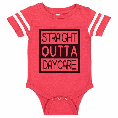 Twin Onsies Valentines Day Kids Funny Baseball Onesie “Straight Outta Daycare